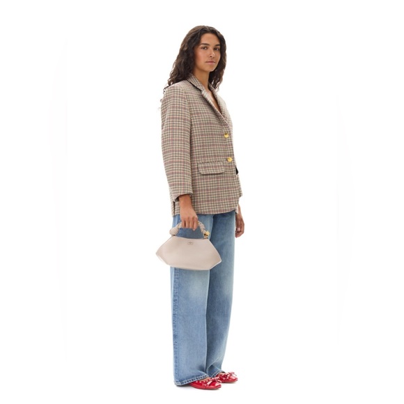 NWT Ganni Small Bou Bag - Oyster Gray - Picture 9 of 16